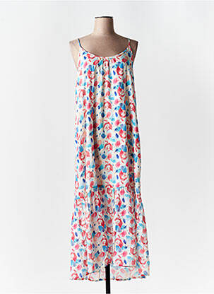 Robe longue manches bretelles ajustables fines bretelles rose LES TROPEZIENNES PAR M.BELARBI femme