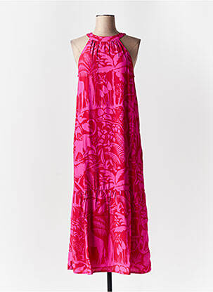 Robe longue imprimé fantaisie sans manche rouge STREET ONE femme