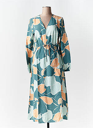 Robe longue manches longues manches longues vert TOM TAILOR femme