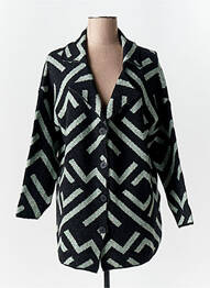 Gilet manches longues coupe cintrée vert STREET ONE femme