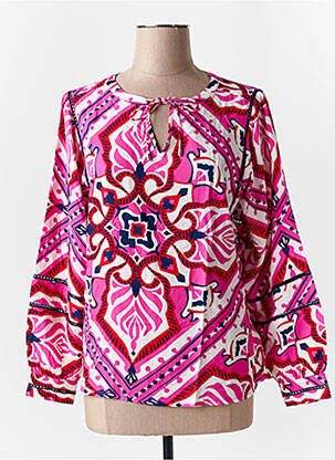 Blouse imprimé fantaisie manches longues rose STREET ONE femme