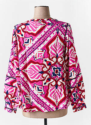 Blouse imprimé fantaisie manches longues rose STREET ONE femme