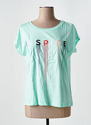 T-shirt sérigraphie manches courtes vert STREET ONE femme