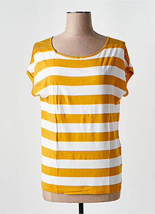 T-shirt stretch manches courtes jaune STREET ONE femme