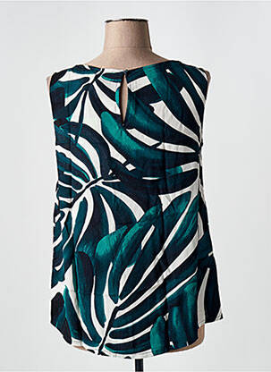 Top tissage crêpe sans manche vert STREET ONE femme