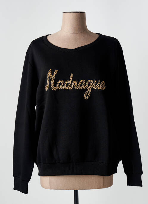 Sweat-shirt stretch manches longues noir LES TROPEZIENNES PAR M.BELARBI femme