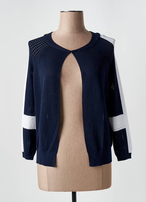 Gilet manches longues bleu GEISHA pour femme