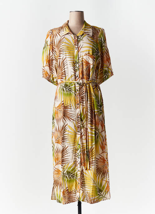 Robe longue vert GEISHA pour femme