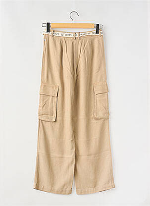 Pantalon cargo tissage popeline beige LE TEMPS DES CERISES fille