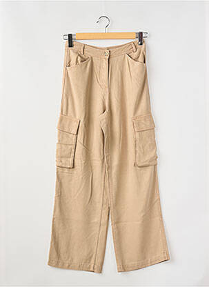 Pantalon cargo tissage popeline beige LE TEMPS DES CERISES fille