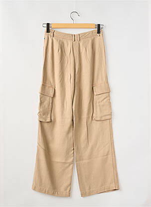 Pantalon cargo tissage popeline beige LE TEMPS DES CERISES fille