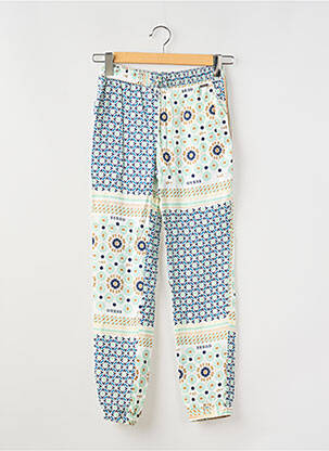 Pantalon droit resserrée sur le bas taille élastique bleu GUESS fille