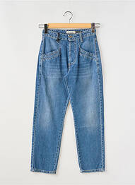 Jeans coupe slim stretch taille haute bleu PLEASE femme