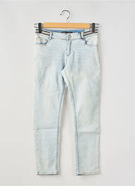 Jeans coupe slim effet usé délavé taille ajustable bleu IKKS fille