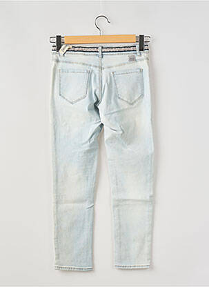 Jeans coupe slim effet usé délavé taille ajustable bleu IKKS fille