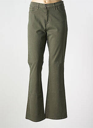 Jean coupe flare stretch taille normale vert LCDN femme