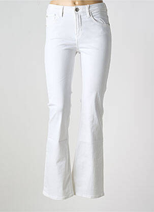 Jean coupe flare stretch taille normale blanc GARCIA femme