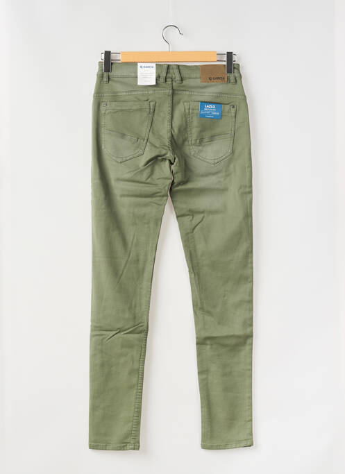 Pantalon slim tissage popeline taille ajustable vert GARCIA garcon