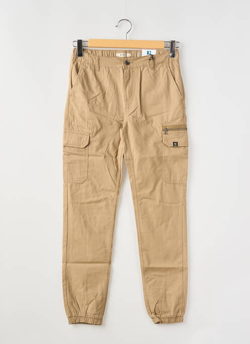 Pantalon cargo fermeture zippée sous rabat boutonné taille ajustable beige GARCIA garcon