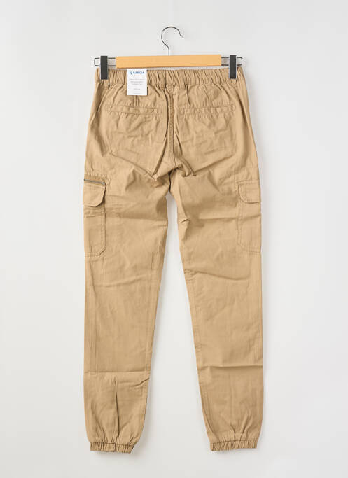 Pantalon cargo fermeture zippée sous rabat boutonné taille ajustable beige GARCIA garcon