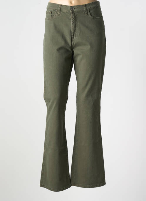 Jean coupe flare stretch taille normale vert LCDN femme
