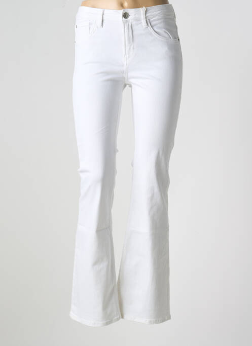 Jean coupe flare stretch taille normale blanc GARCIA femme