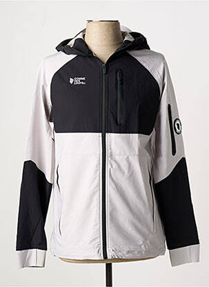Coupe-vent poches a capuche gris COMME DES LOUPS homme