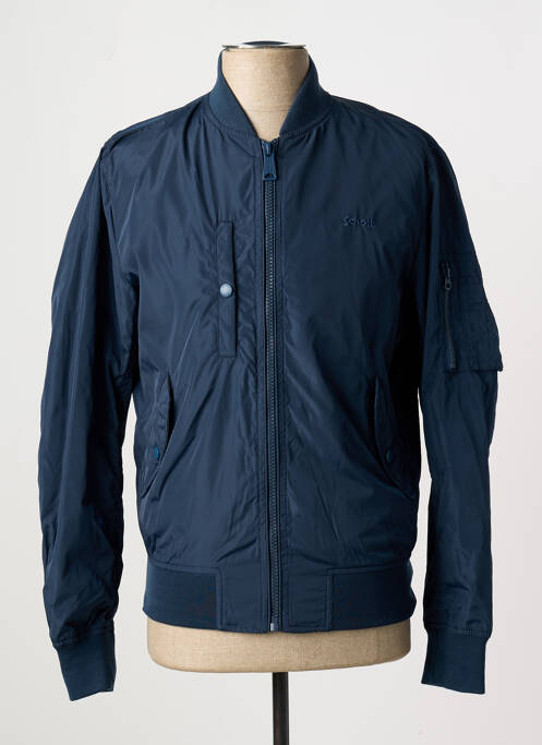 Doudoune poches sans capuche bleu SCHOTT homme