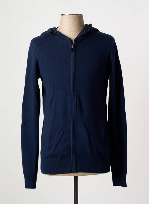 Gilet manches longues bleu LE TEMPS DES CERISES pour homme