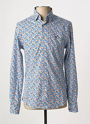 Chemise manches longues coupe cintrée bleu BENSON & CHERRY homme