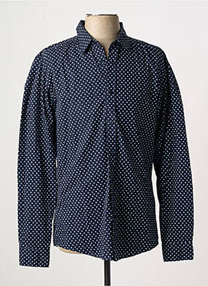 Chemise manches longues imprimé fantaisie bleu HUGO BOSS homme