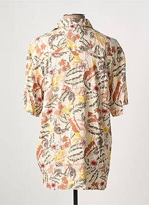 Chemise manches courtes imprimé fantaisie orange SCHOTT homme
