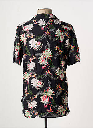 Chemise manches courtes imprimé fantaisie noir SCHOTT homme