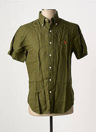 Chemise manches courtes coupe cintrée vert RALPH LAUREN homme