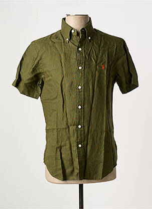 Chemise manches courtes coupe cintrée vert RALPH LAUREN homme
