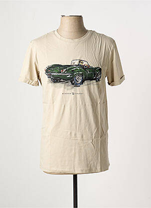 T-shirt coupe cintrée manches courtes beige BENSON & CHERRY homme