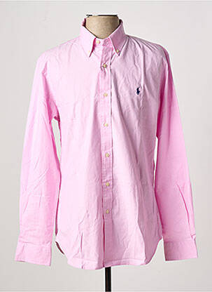 Chemise manches longues rose RALPH LAUREN pour homme