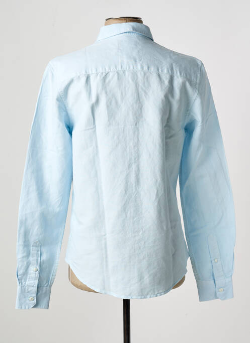 Chemise manches longues coupe droite bleu FREEMAN T.PORTER homme