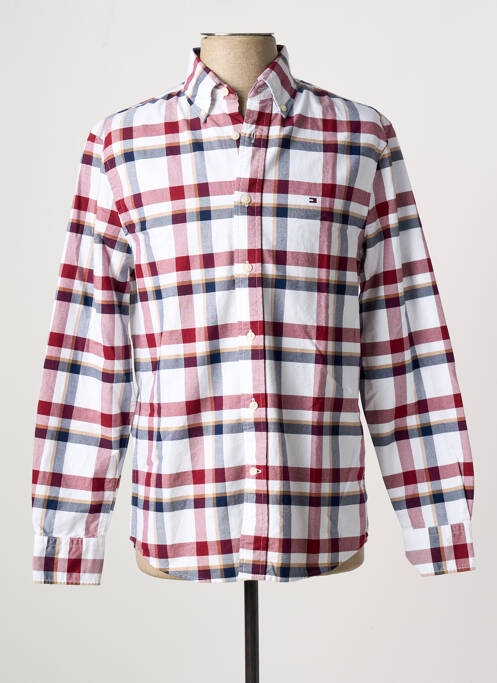 Chemise manches longues coupe droite blanc TOMMY HILFIGER homme