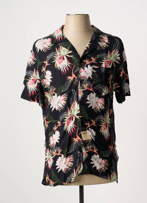 Chemise manches courtes noir SCHOTT pour homme