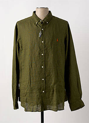 Chemise manches longues coupe droite vert RALPH LAUREN homme
