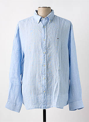 Chemise manches longues coupe droite bleu TOMMY HILFIGER homme