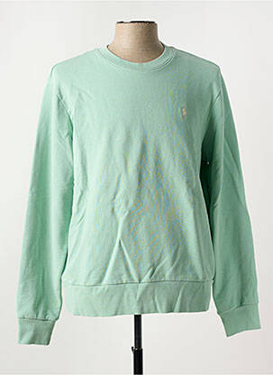Sweat-shirt broderie manches longues vert RALPH LAUREN homme