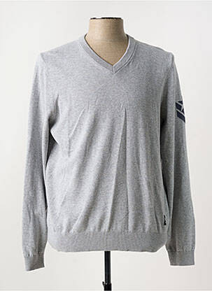 Pull col v manches longues gris FREEMAN T.PORTER homme