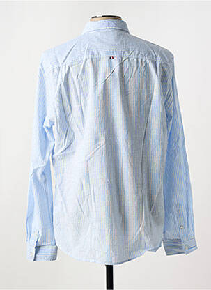 Chemise manches longues imprimé rayures bleu LE TEMPS DES CERISES homme
