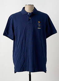 Polo stretch manches courtes bleu RALPH LAUREN homme