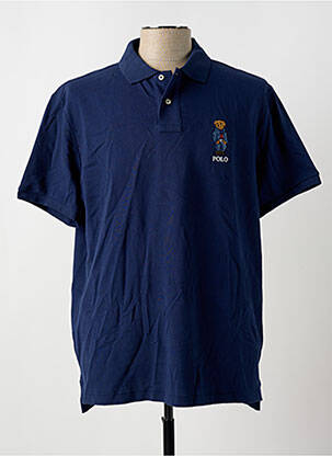 Polo stretch manches courtes bleu RALPH LAUREN homme