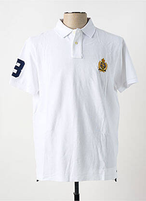 Polo stretch manches courtes blanc RALPH LAUREN homme