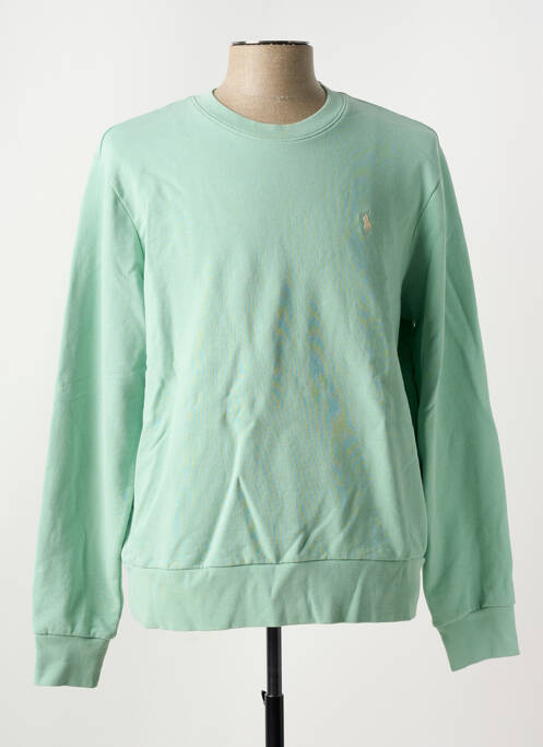 Sweat-shirt broderie manches longues vert RALPH LAUREN homme