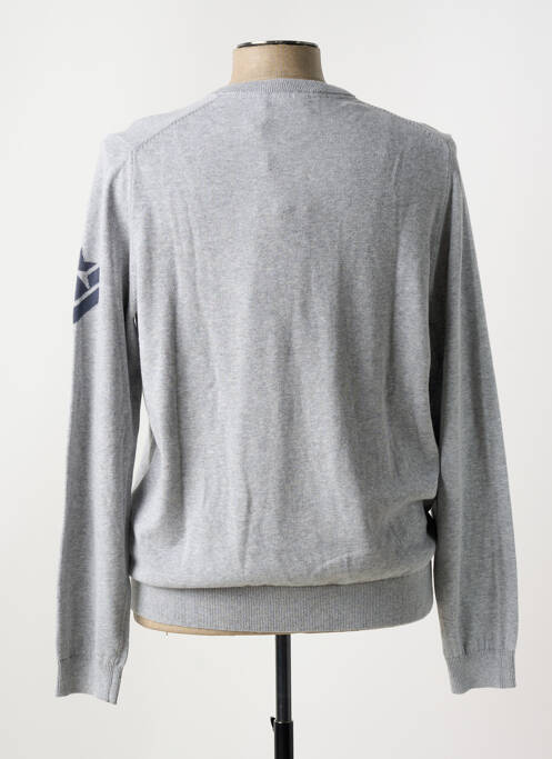 Pull col v manches longues gris FREEMAN T.PORTER homme